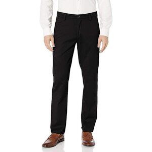 Dockers Mens Slim Fit Easy Khaki Tapered Fit Pants Black Stretch 34 x 32 Comfort